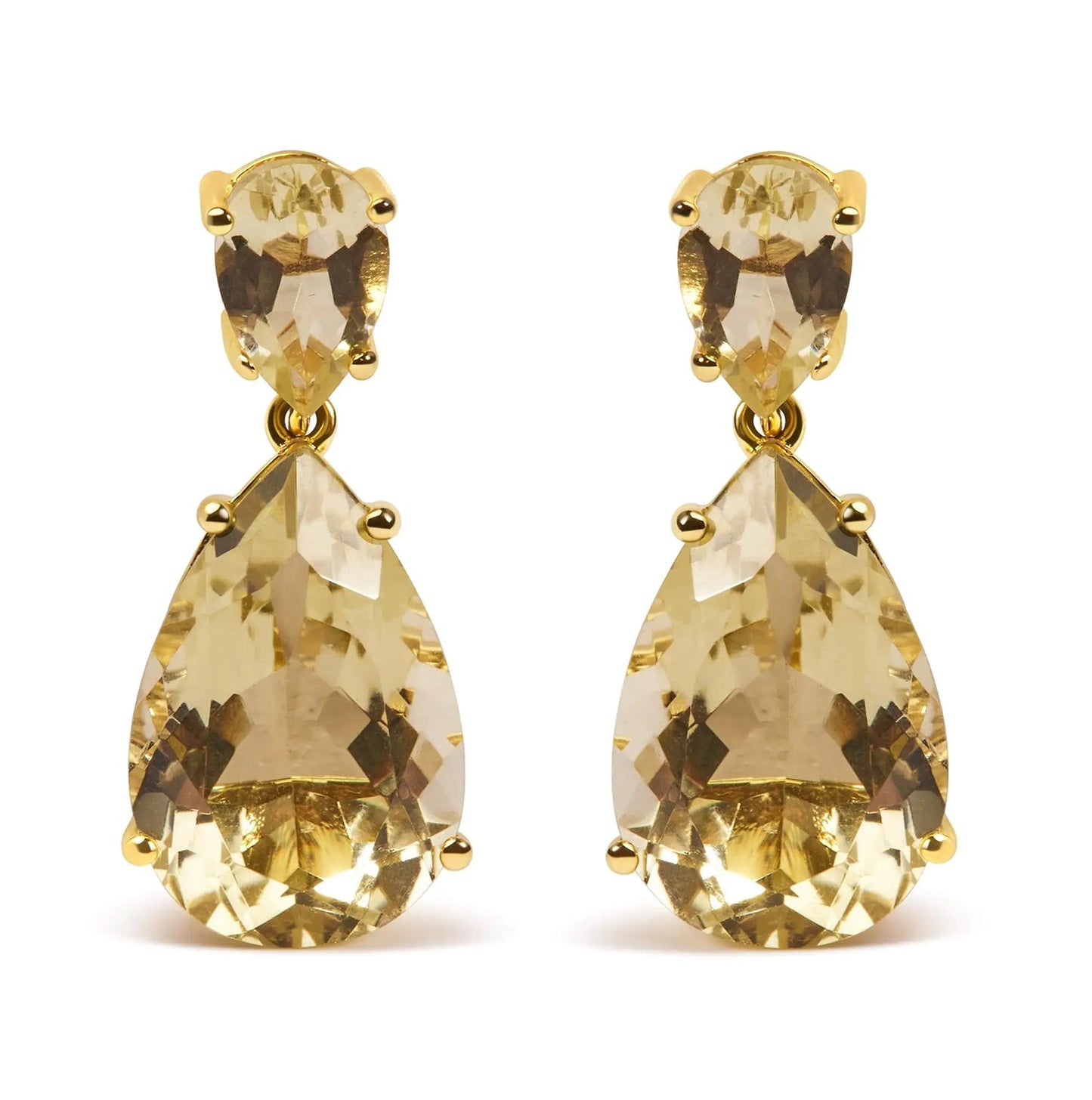 Stela Drop Quartz Silver Earrings