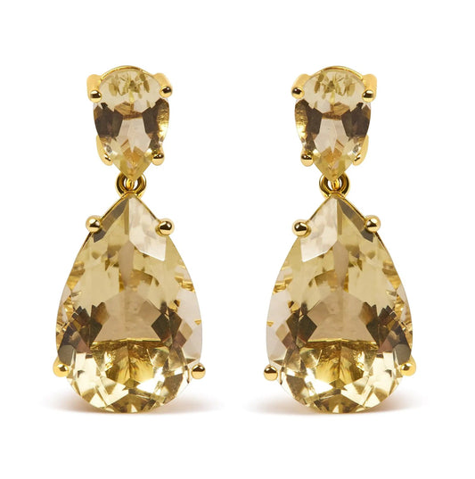 Stela Drop Quartz Silver Earrings